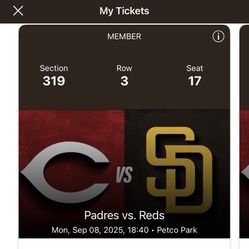 Padres Tickets | September 8th | 2 Tickets Available