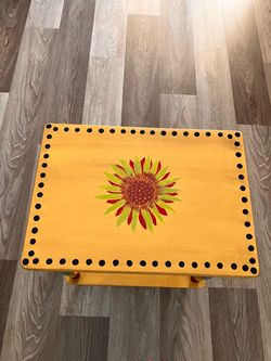 HAND PAINTED FUN, COLORFUL TABLE
