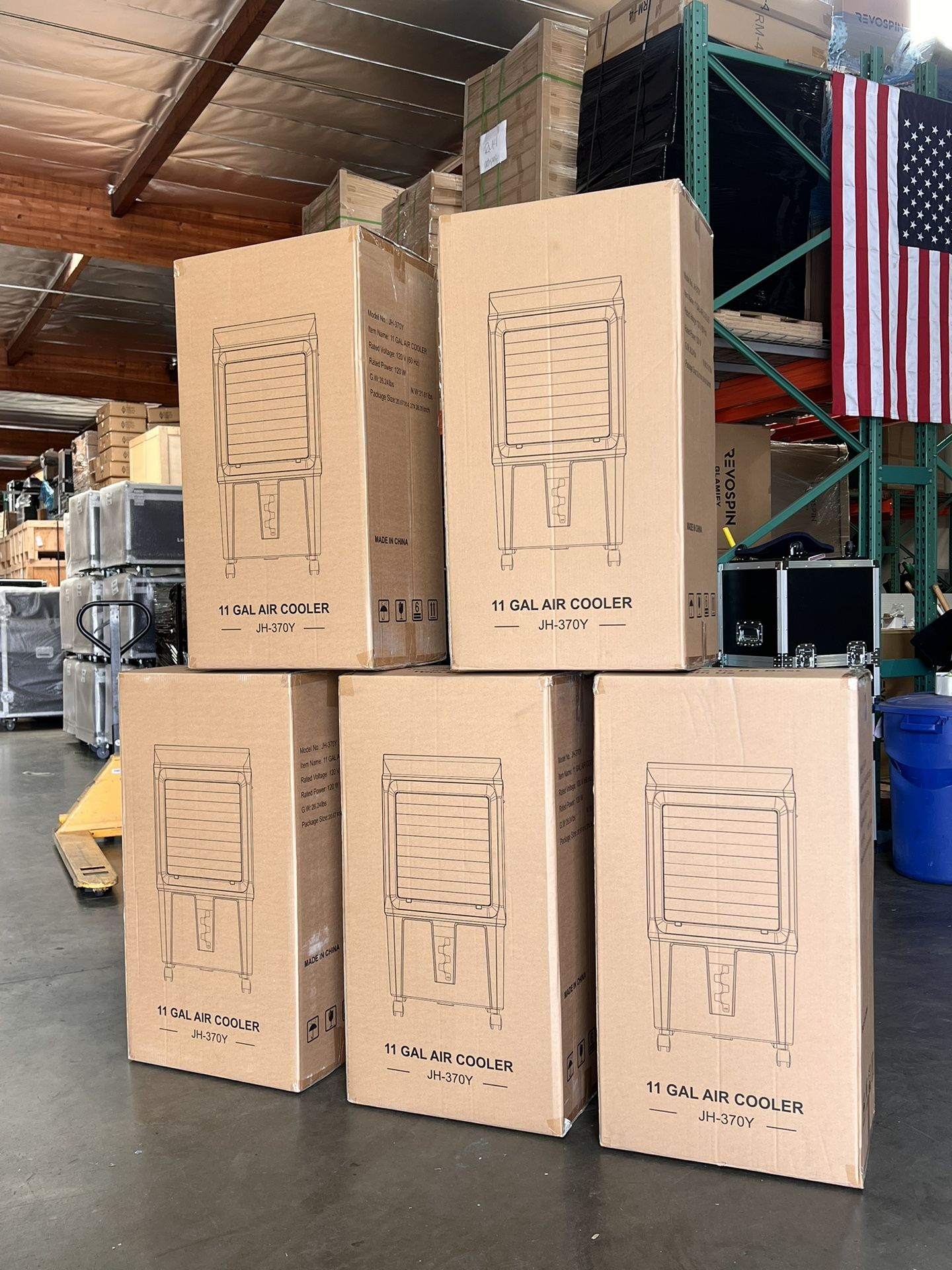 Brand new❤,Air Cooler, 3500 CFM Swamp Cooler with 11 Gallon Remote, Portable Water Cooling Fan with Scroll Casters, 3 Speed Cooling Fan, 4 Ice Packs f