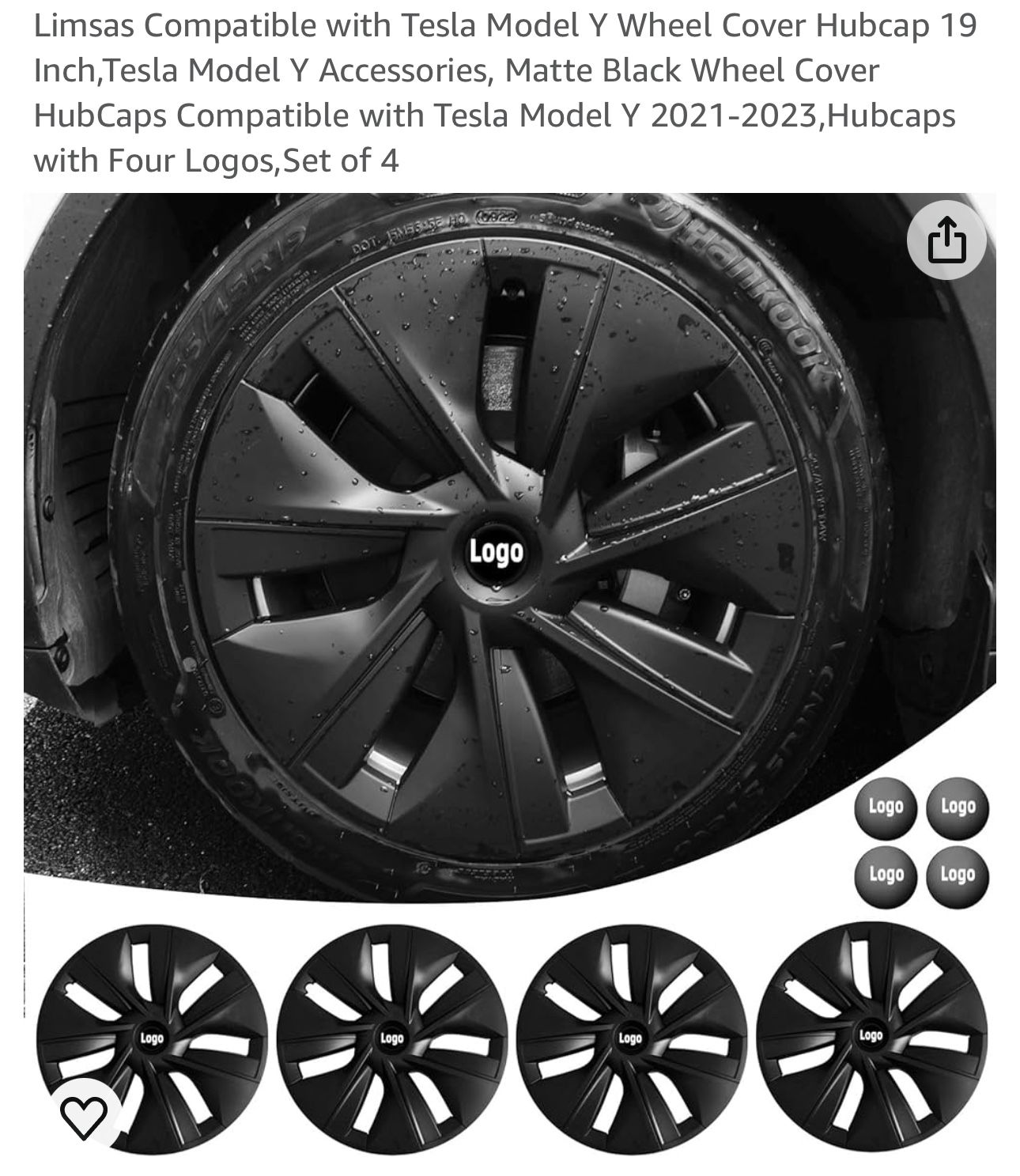 Tesla 19 Inch Turbo Wheel Caps