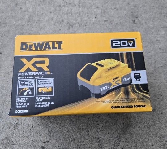 Dewalt 20v Powerpack Battery 8.0 Ah XR Brand New