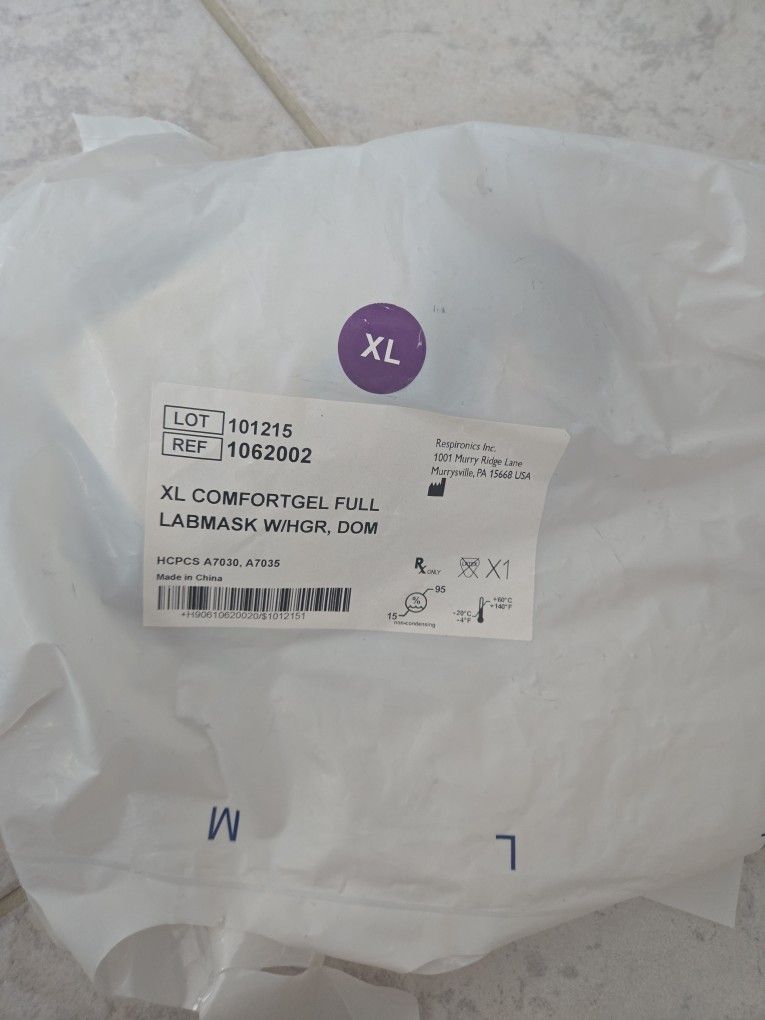 XL Full Face Mask For CPAP or BIPAP