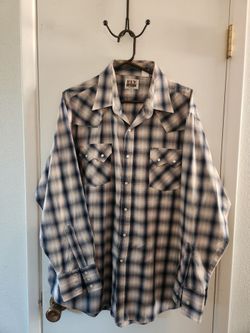 Ely Cattleman Western Plaid Snap Shirt XL