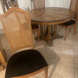 Boho Vintage Dining Chairs W/free Table 