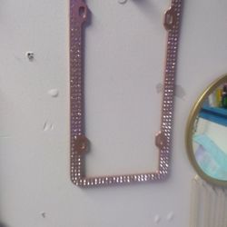 Runestones License Plate Frame Metal Rose Gold