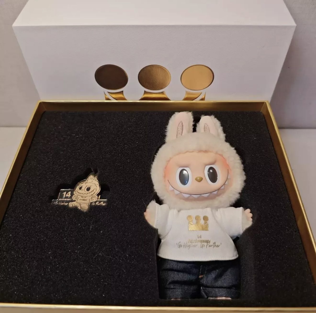 POP MART The Monsters 14th Anniversary Labubu Plush Doll Toy Pin Limited edition