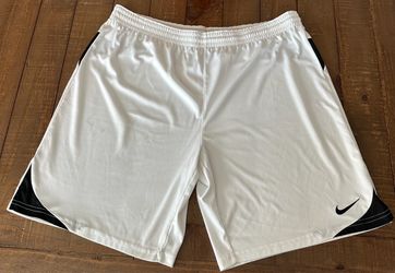 Nike Fit Dry White Soccer Shorts Mens Size Large