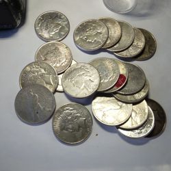20 Peace Dollars VG/XF 4 UNDER MELT!