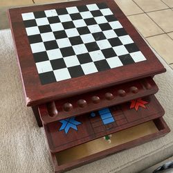 Deluxe 12-in-1 Wooden Game Chest