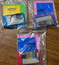 All 3 New Back to School Supplies Packs for 7$