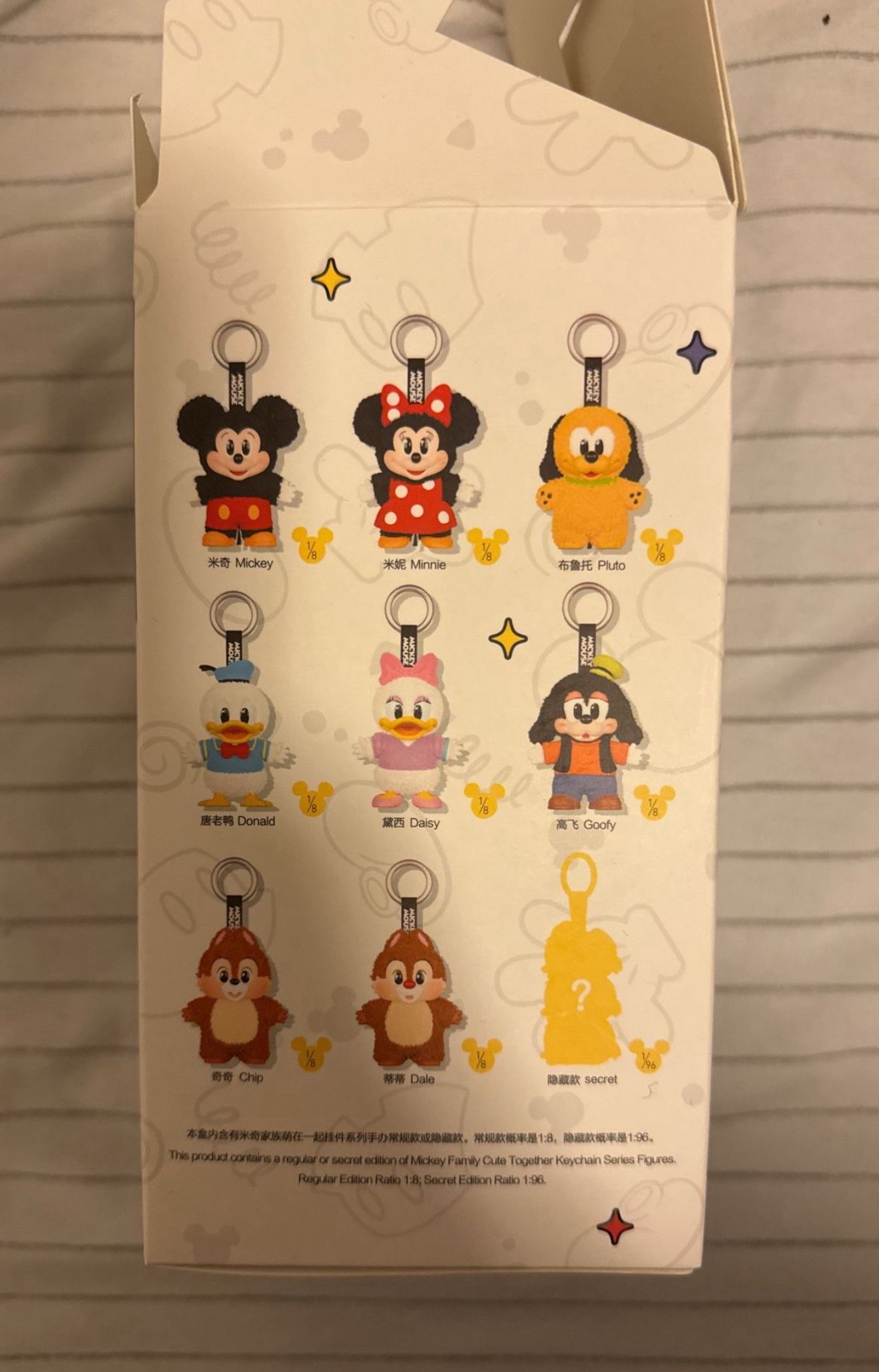 Opened Box- Mickey Family Cute Together Keychain Series Figures - Chip