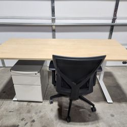 Complete Office Setup – STS Desk , Chair (new), pedestal