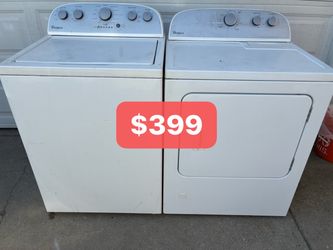 Whirlpool washer and gas dryer set