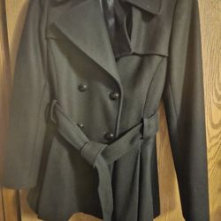 Tommy Hilfiger Classics Women's WoolPea Coat Black Size XSmall 