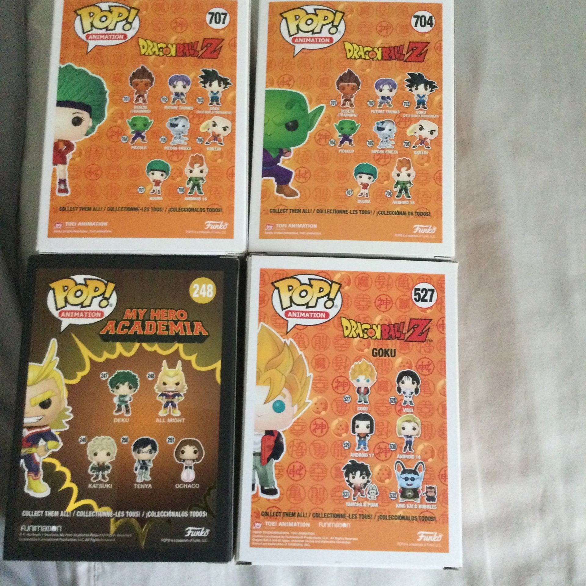 Funko Pop My Hero Academia & Dragon ball Z