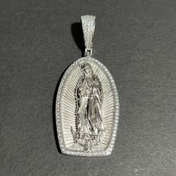 Virgin Mary .925 Silver Pendant Virgencita Dije .925