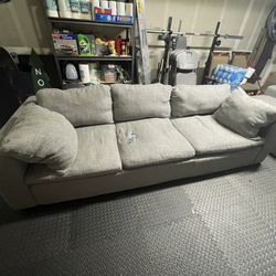 Gray sofa with chaise 