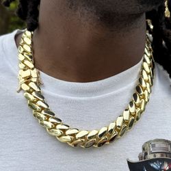  super heavy Hand polish Miami Cuban links close links gold necklace🔥🔥
