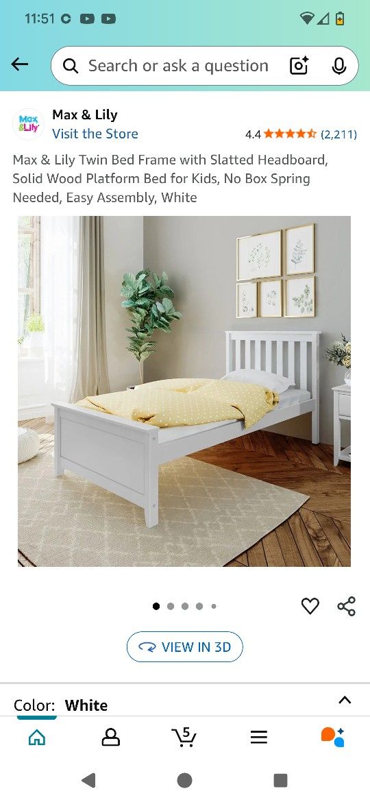 Kids Twin Bed frame
