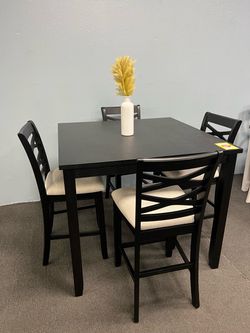 5PC Black Counter Height Dining Set