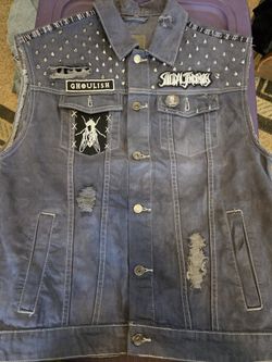 Punk Rock Metal Denim Vest - Suicidal Tendencies