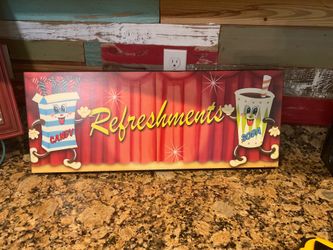 Refreshments Soda and Candy Movie Theater Picture Wall Hanging