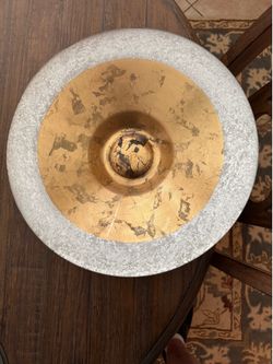 Decorative glass gold/silver leafed bowl