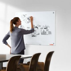 QUEENLINK Magnetic Glass Whiteboard For Wall, 36" X 24" - BRAND NEW