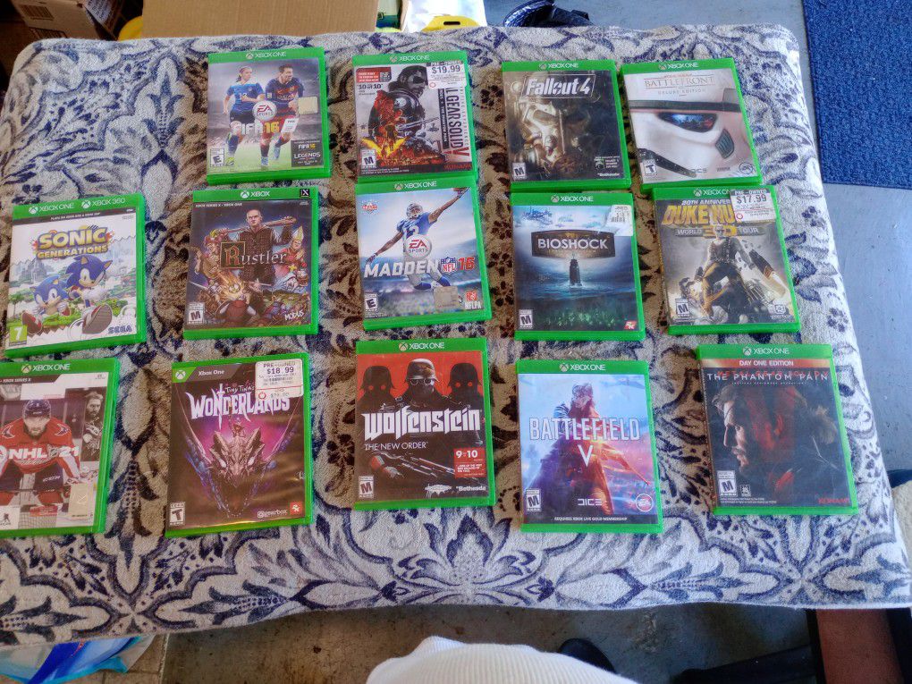 X Box One Games 10$ Each Game All 14 For 100$  5 For 40$ Or 10$ For One 