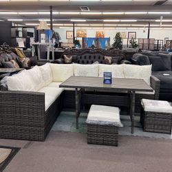 🥳Flash Deal🥳 Outdoor Patio Sectional With Table & Stools $499, Finance Available, Delivery Available 