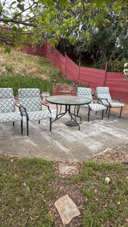 Patio table and 4 chairs