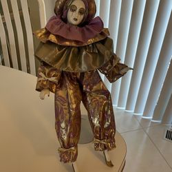 Mardi Gra 18in Porcelain Doll