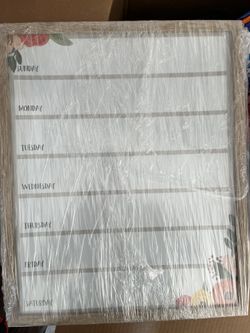 Agenda Monday-Sunday Whiteboard