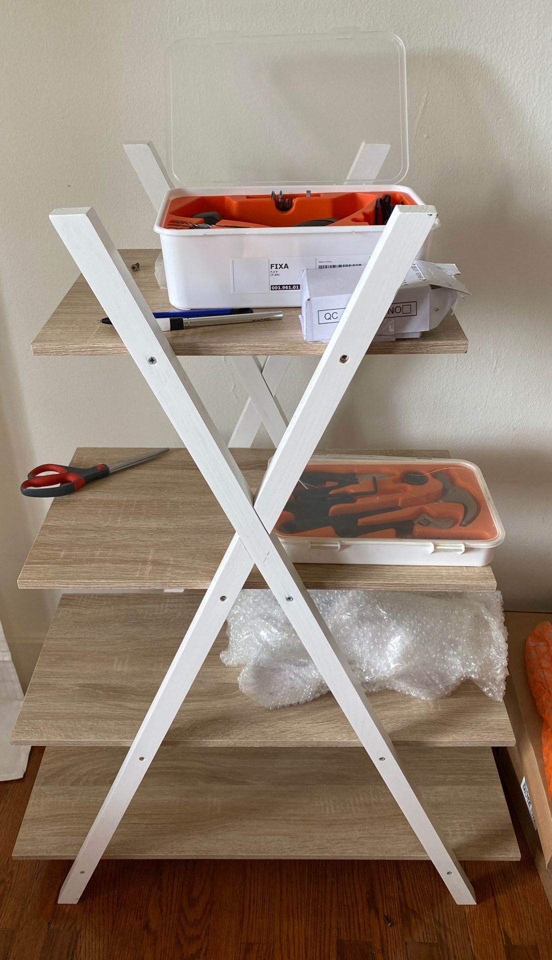 Bookshelf or shelf for shoes