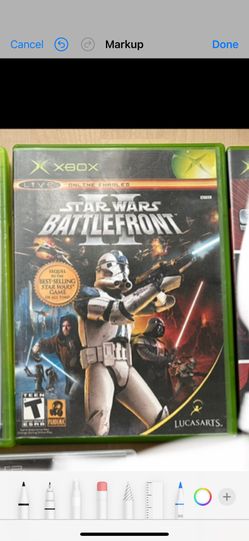 Star Wars Battlefront 2 +Xbox 360 (Only console NOT working) +2 Controllers (Rechargeable) +All Original Cords+14 Burnt Games