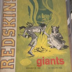 1964 NFL Program. Redskins Vs Giants 