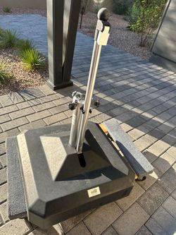 Oasis rolling base umbrella stand heavy duty