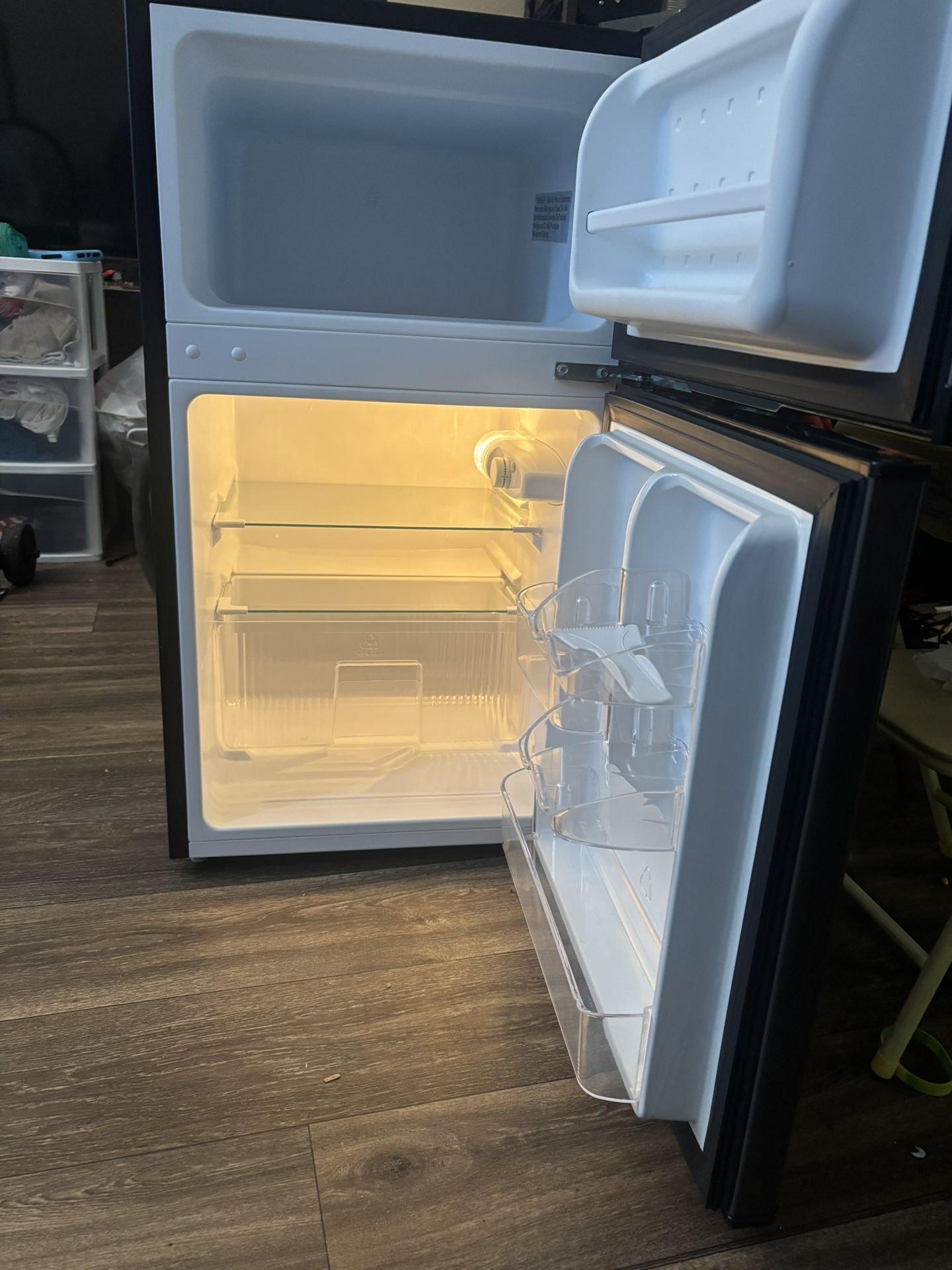 Madia Mini Fridge With Top Shelf Freezer
