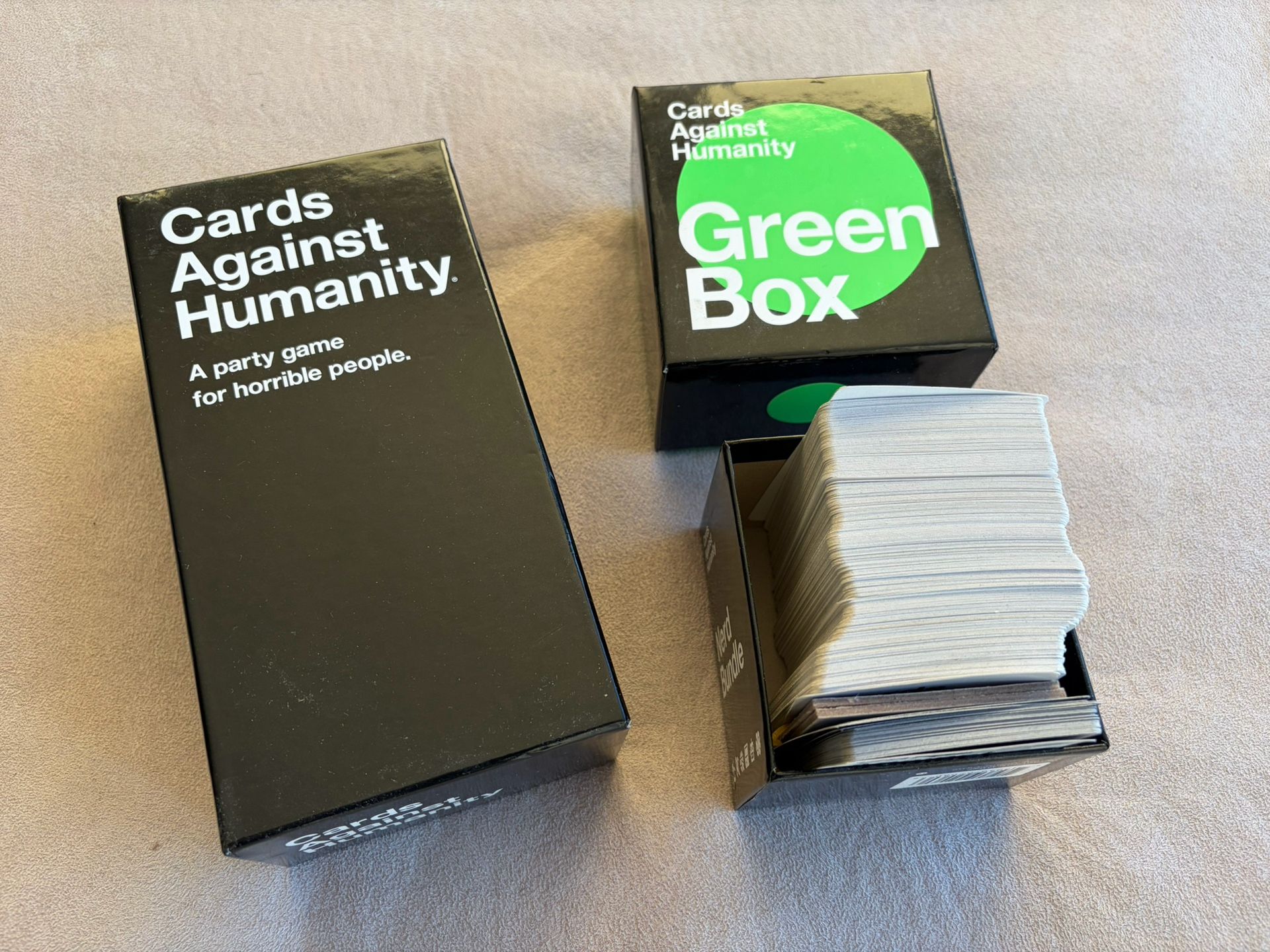 Cards Against Humanity Card Game w/2x Expansion Packs, Pre-Owned