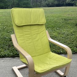 Adorable IKEA Childs Chair with Lime Green Removable Covering
