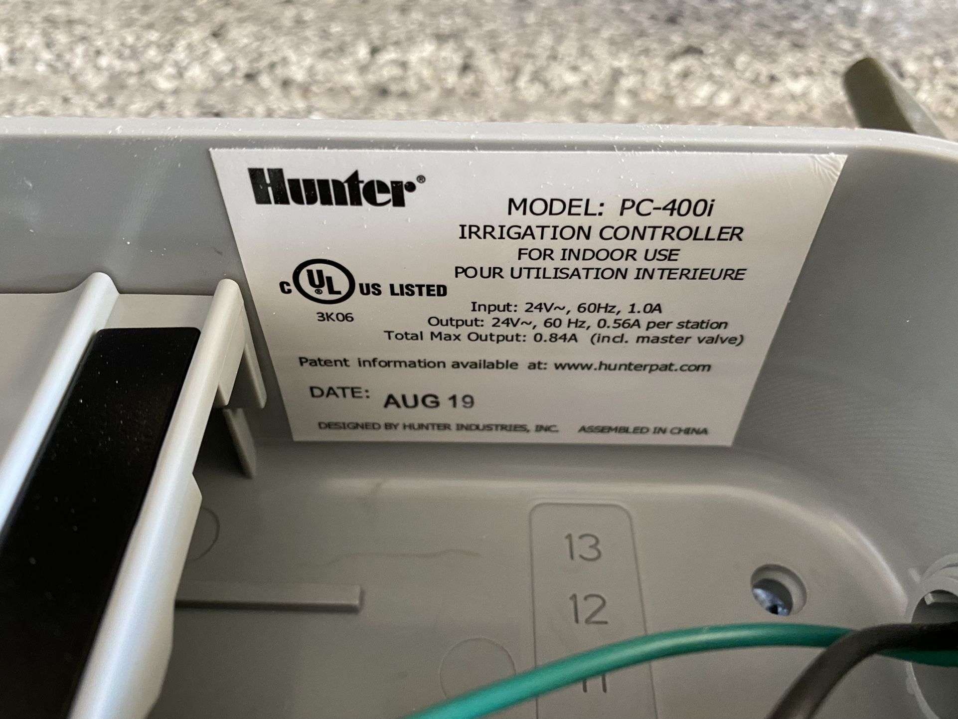 Hunter Irrigation Controller PC 400-I 