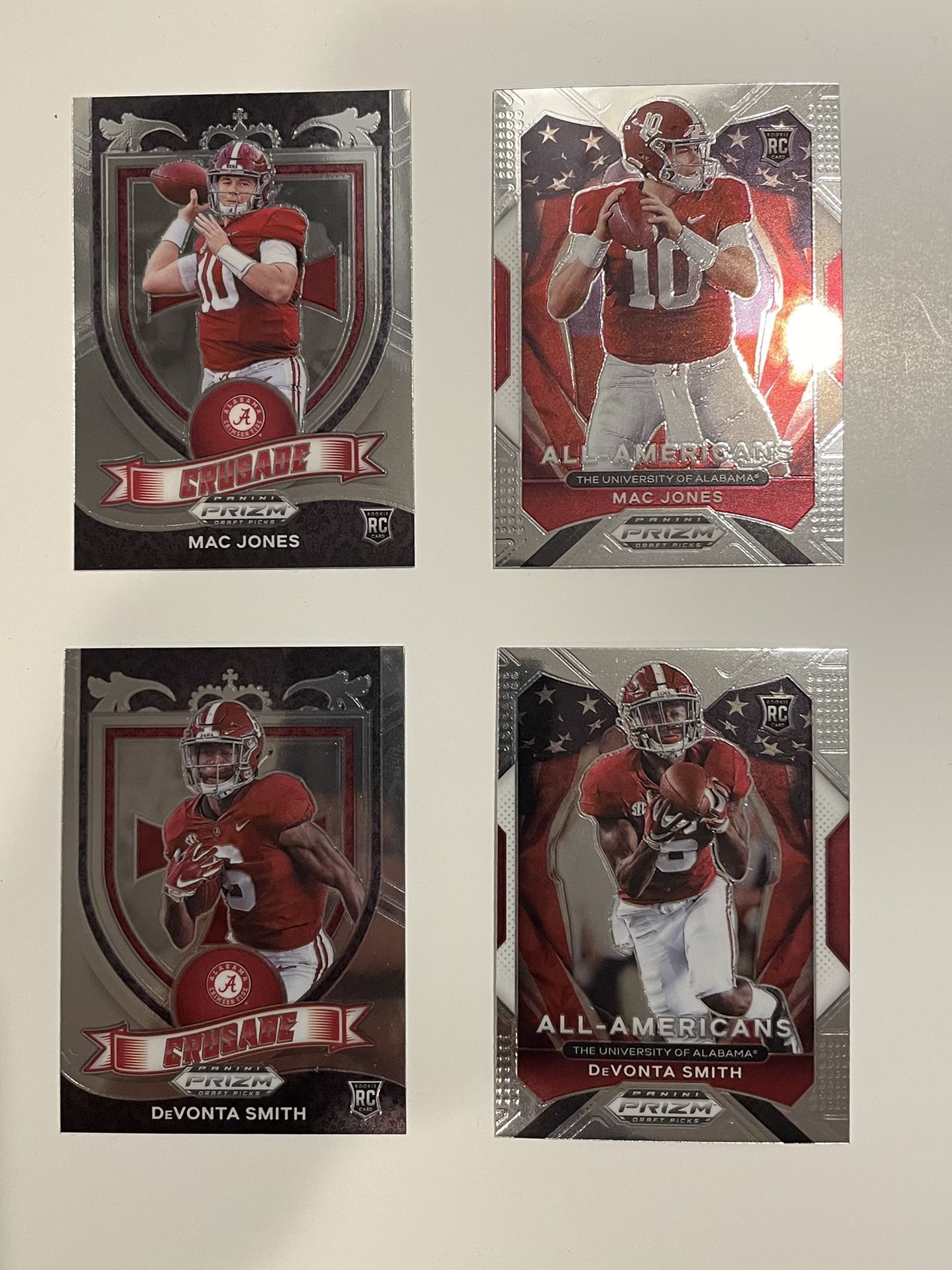 2021 Prizm Draft Picks Mac Jones/Devonta Smith ALL AMERICAN & CRUSADE SILVER 🔥