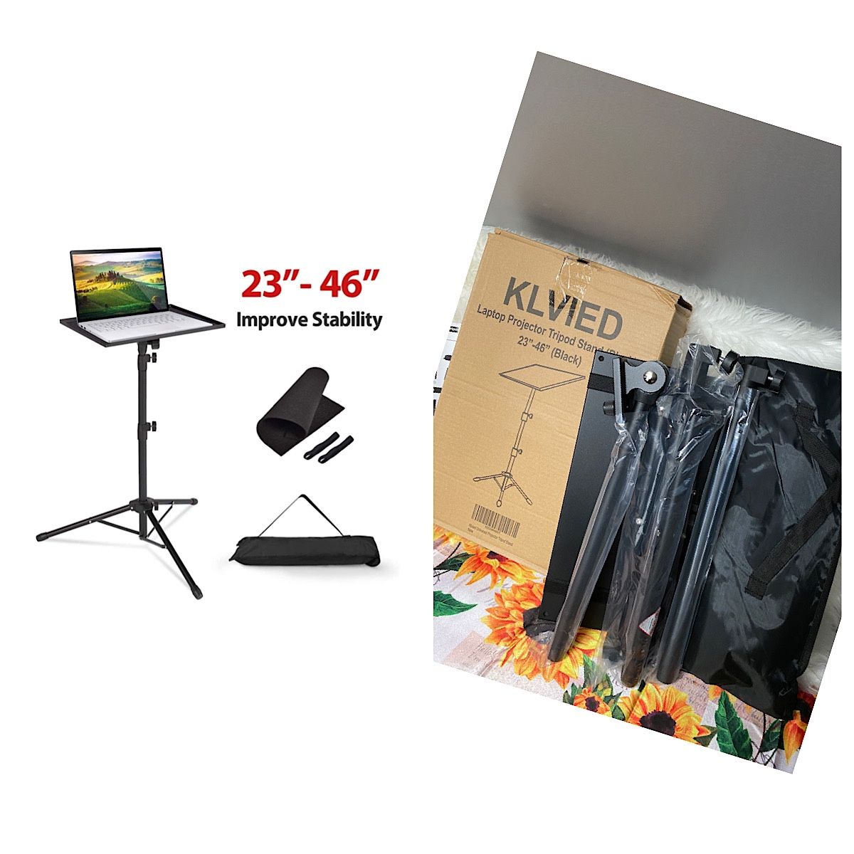Projector Tripod Stand, Universal Laptop Tripod Stand, Portable DJ Equipment Stand, Folding Floor Tripod Stand, Outdoor Computer Table Stand For Stage