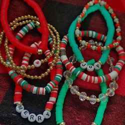 Last Batch Of Christmas Bracelets And Earrings 