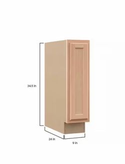 9in Base Cabinet Unfinished