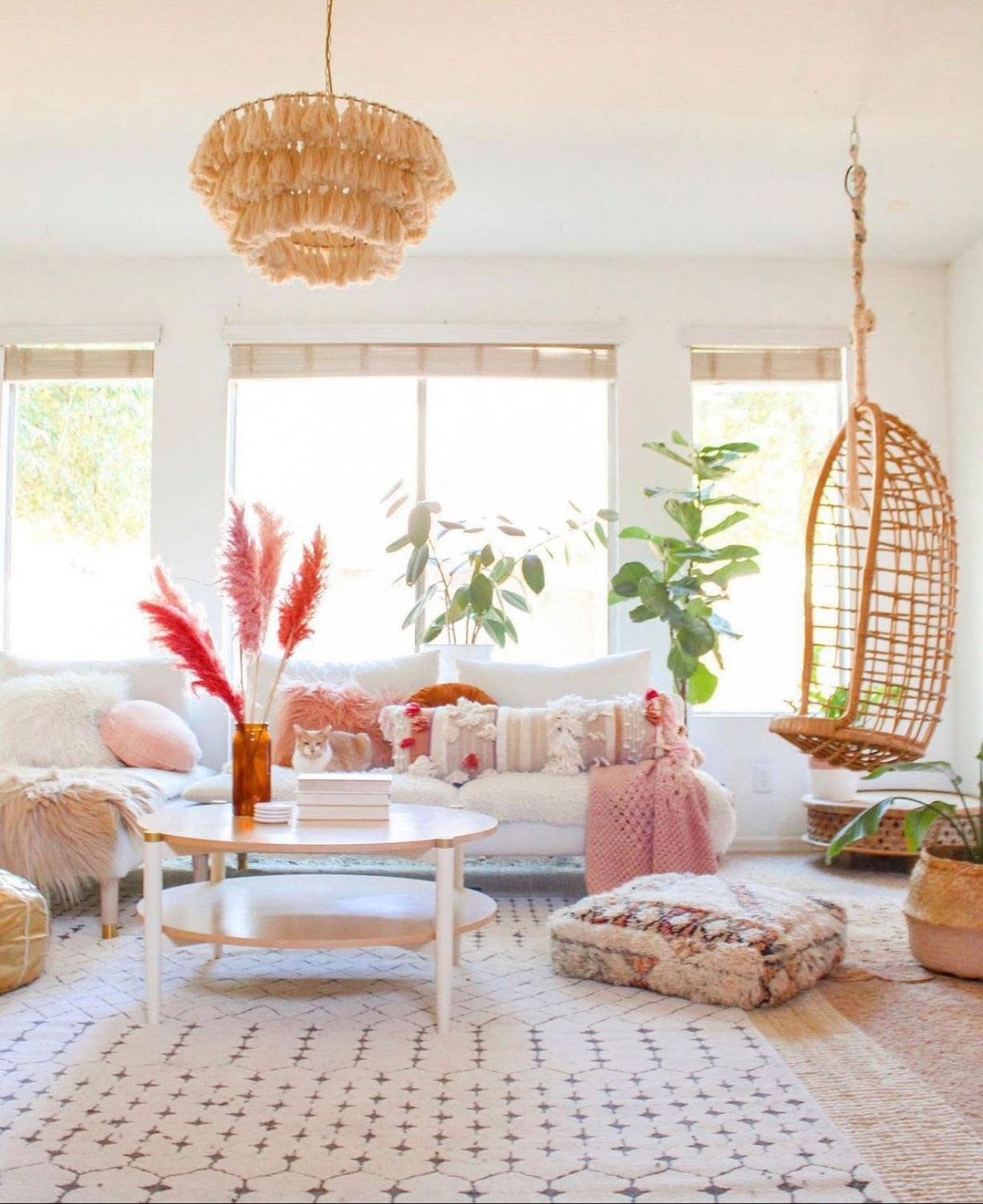 Vintage Rattan Egg Chair. 