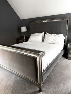 Grey Cal King Bed Frame