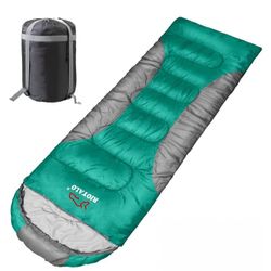 Rioyalo Degree Winter Sleeping Bags for Adults Camping (450GSM) - Temp Range (5F–32F) Portable Waterproof Compression- for Big 'N Tall