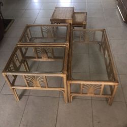 MCM Bamboo Coffee And Side Tables