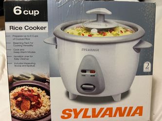 Brand New Sylvania 6 Cup Rice Cooker - Never Used - In Box